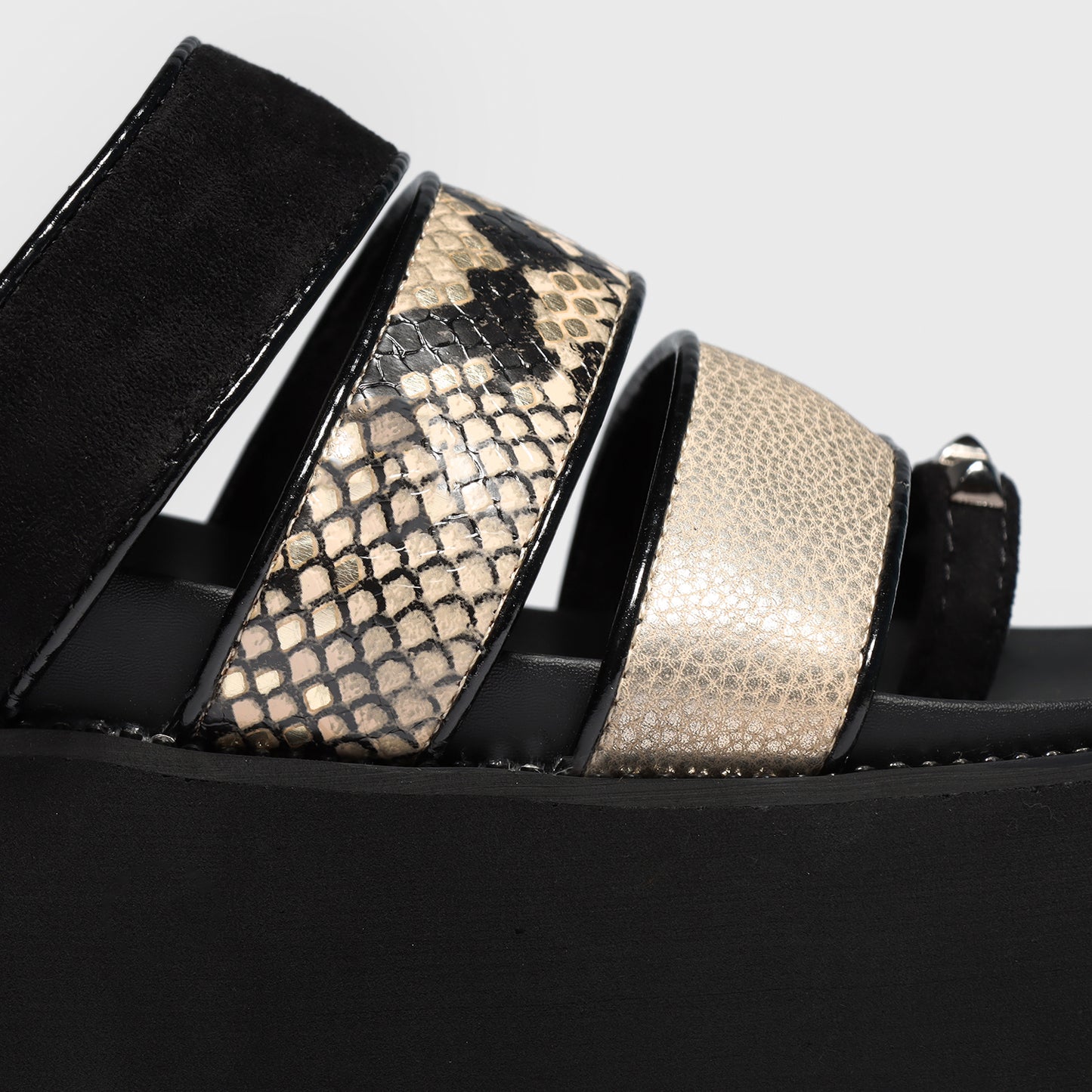 Sandalia Plataforma Animal Print Mujer 15662