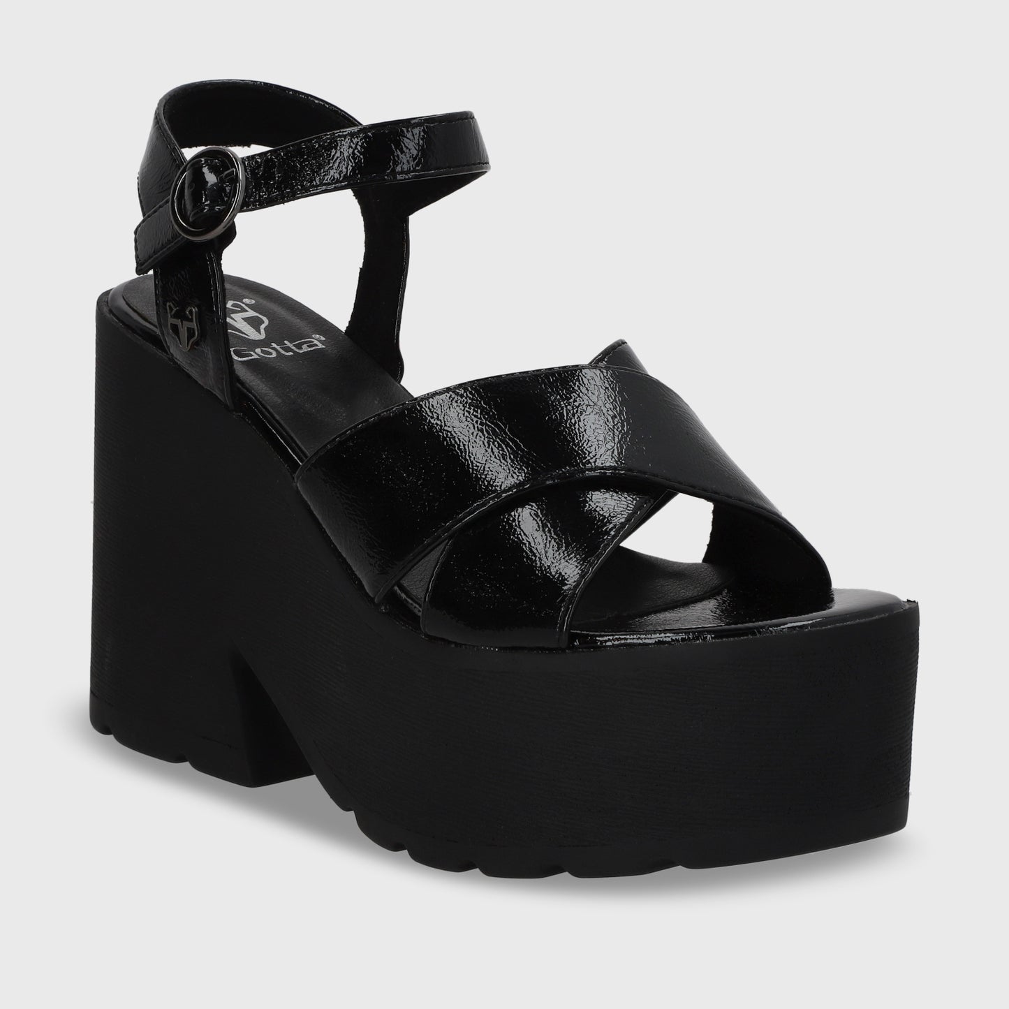 Sandalia Negra Mujer 15692