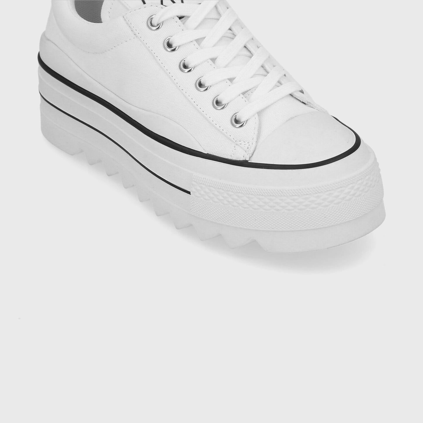 Zapatilla Plataforma Blanca Mujer 33740