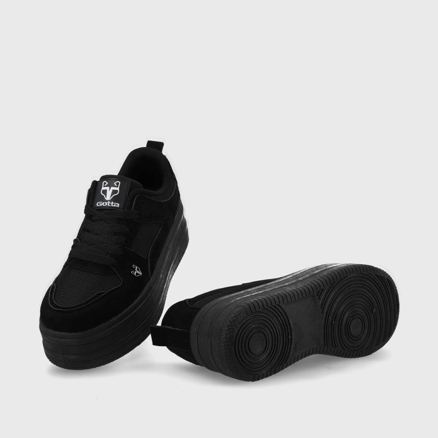 Zapatilla Plataforma Negra Mujer 38562