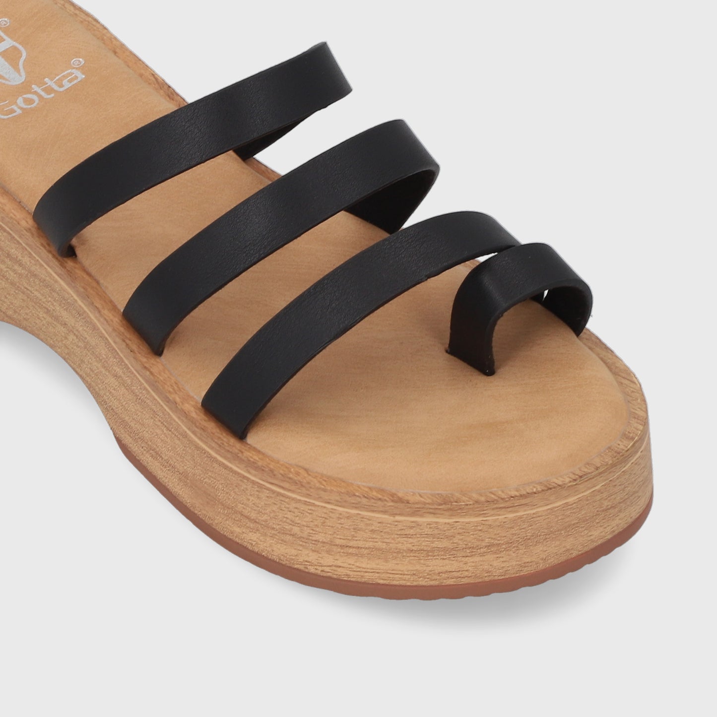 Sandalia Negra Mujer 45891