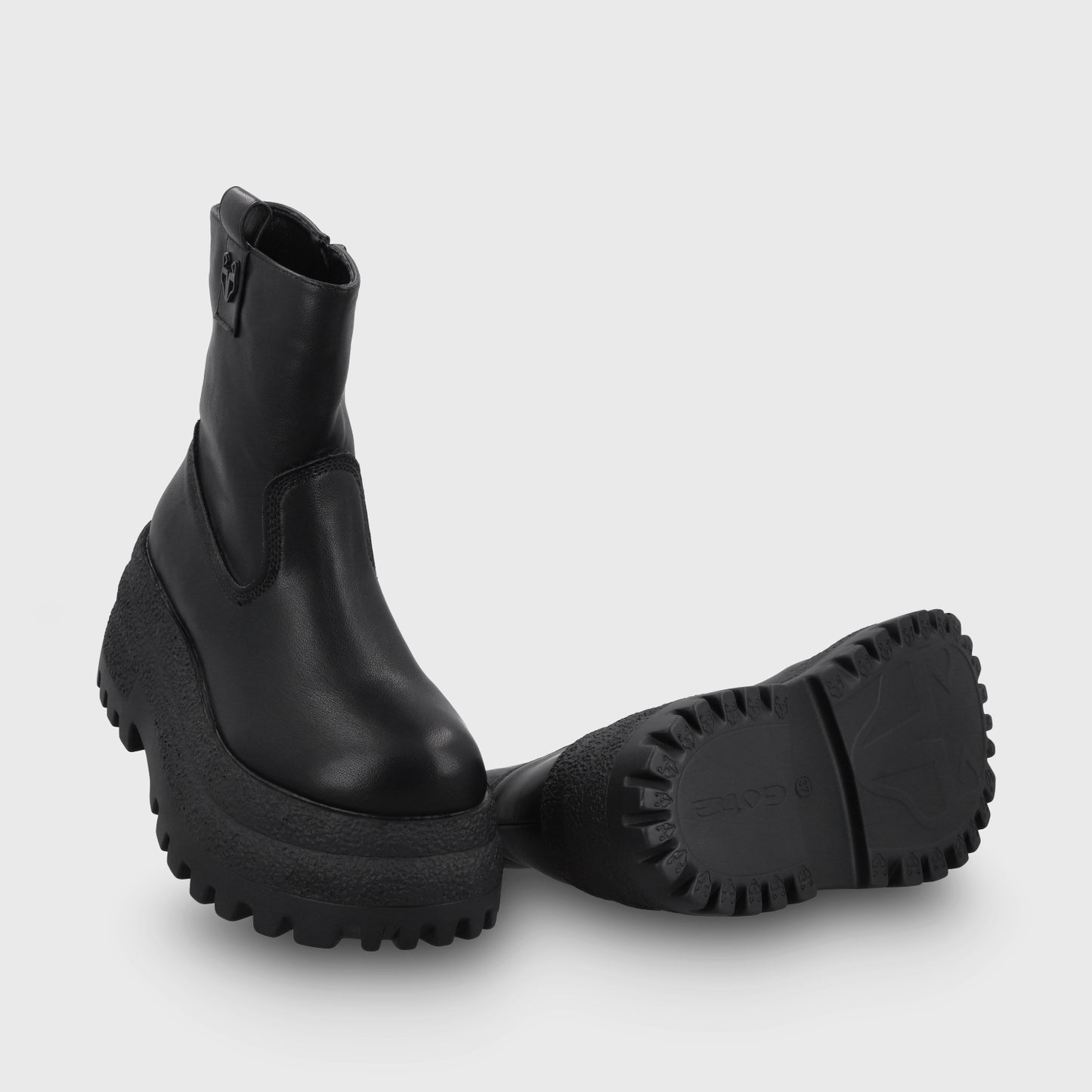 Botin Plataforma Negro Mujer 55292