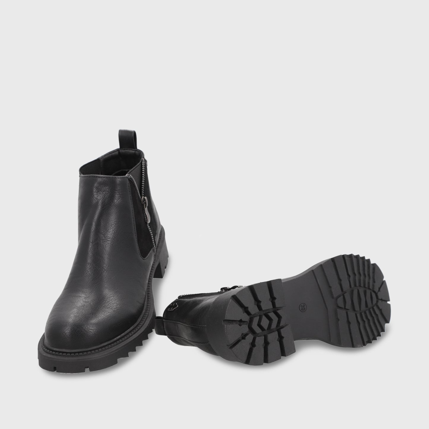 Botin Taco Negro Mujer 55330