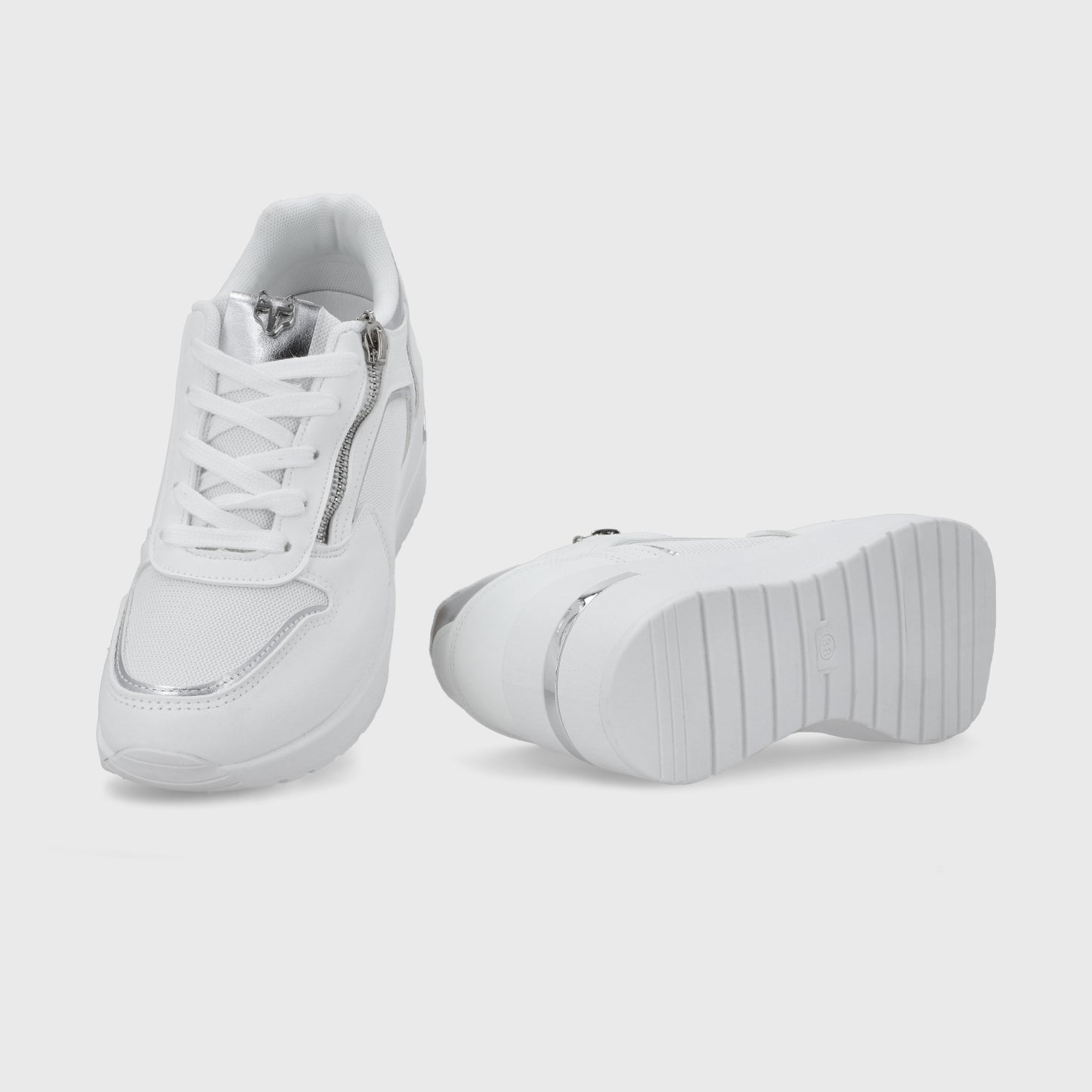 Zapatilla Plataforma Blanca Mujer 58040