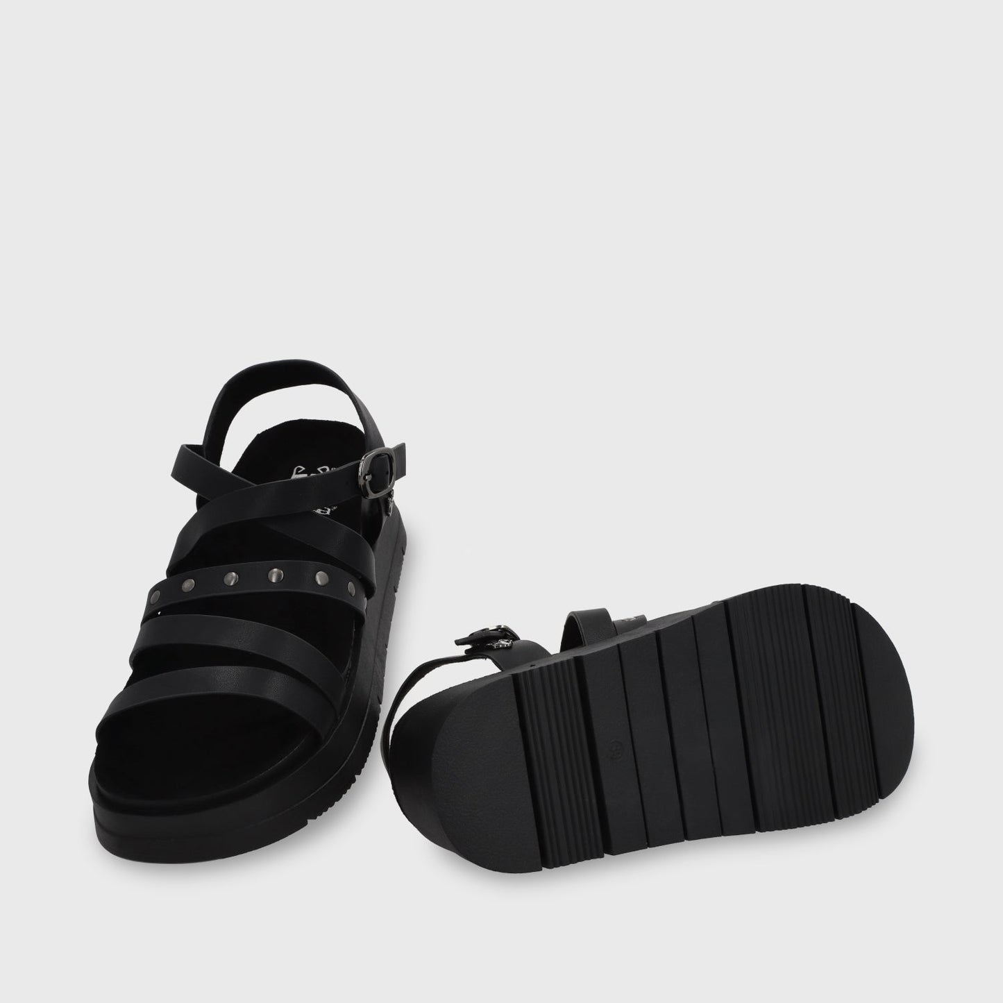 Sandalia Plataforma Negra Mujer 55231 - Gotta Perú