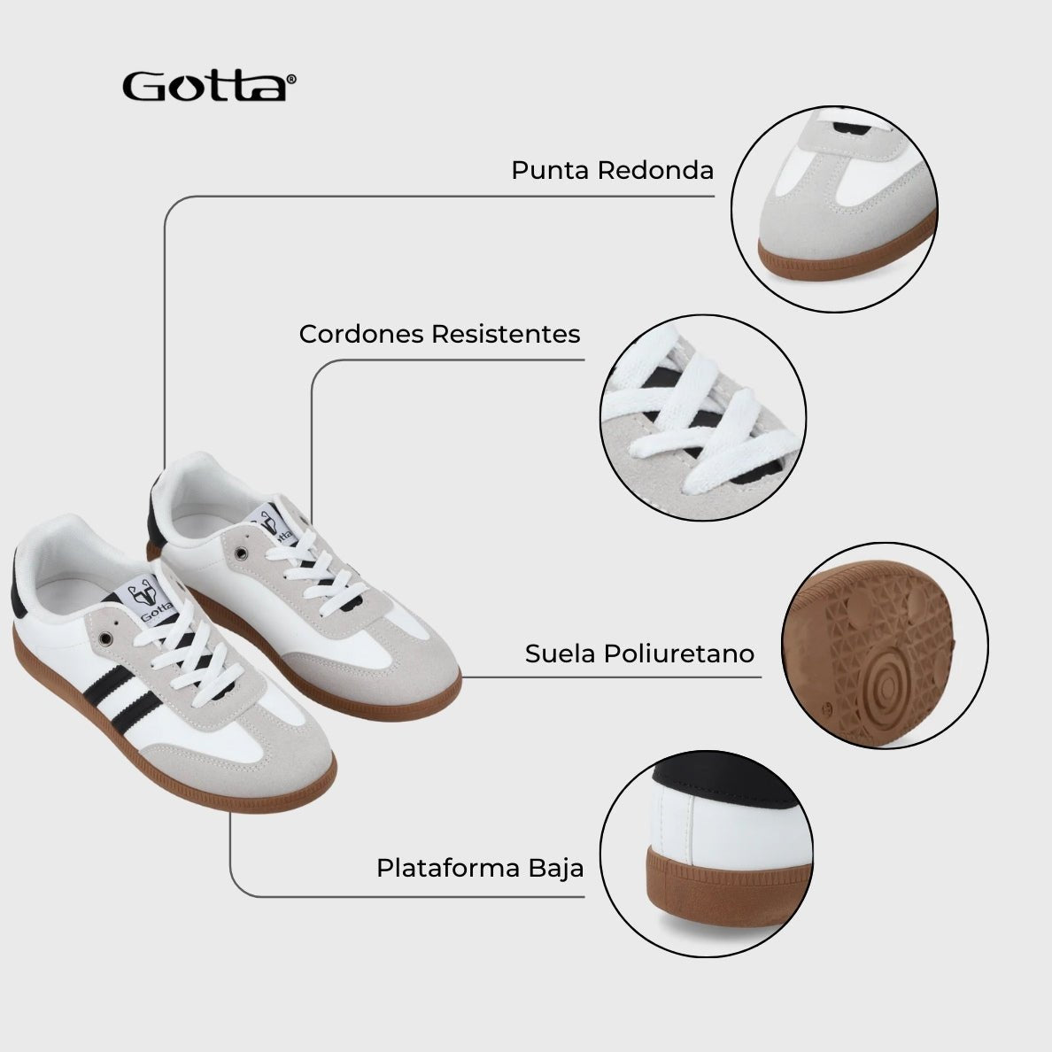 Zapatillas Blanco Mujer 48061 - Gotta Perú