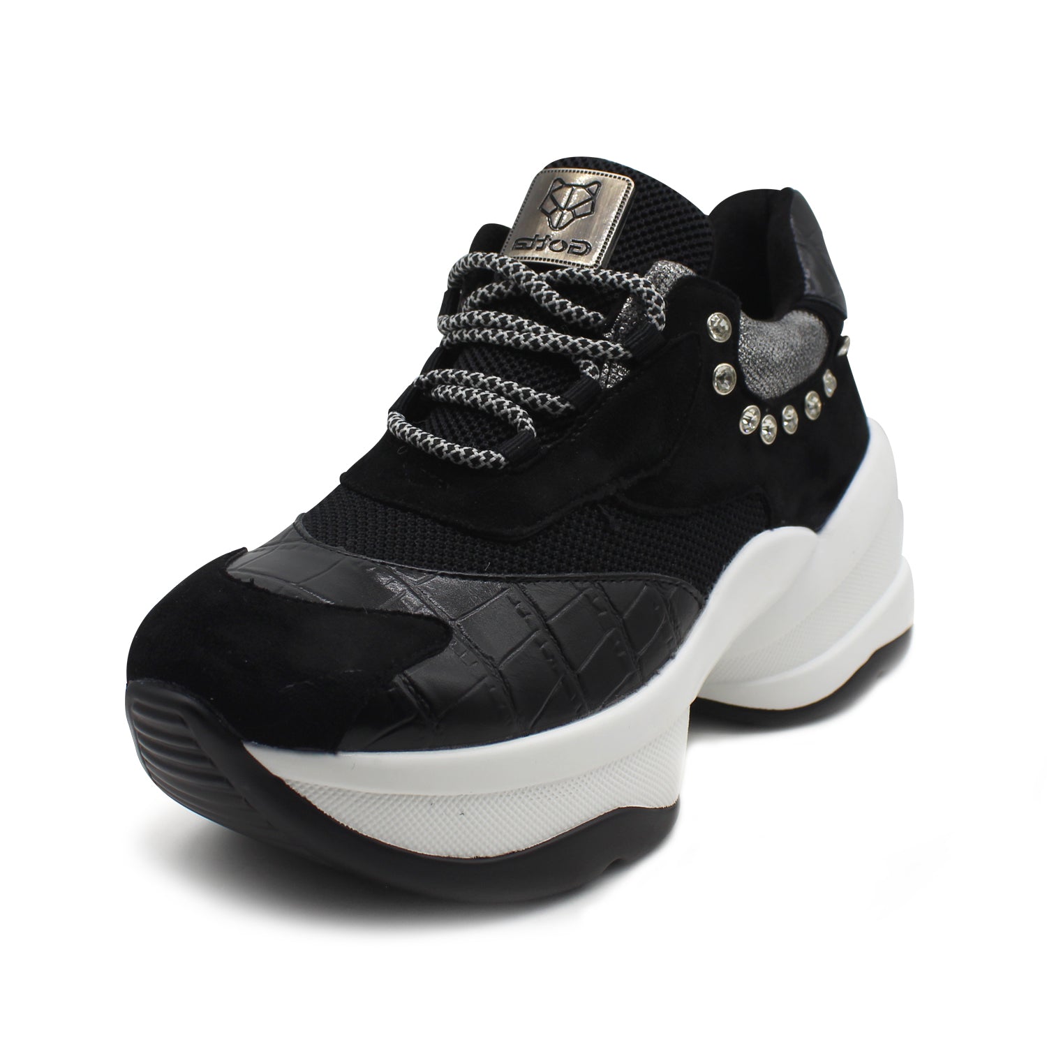 Zapatilla Negra Mujer 13161