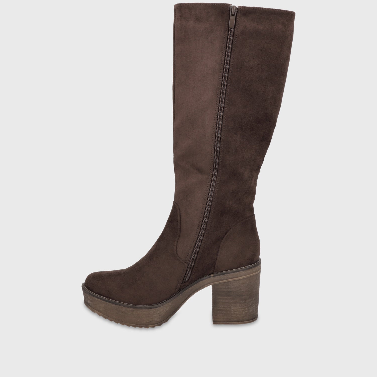 Bota Plataforma Café Mujer 13501