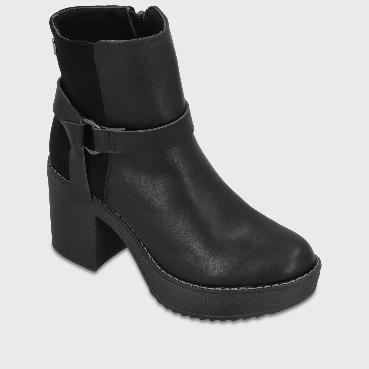 Botín Plataforma Negro Mujer 13505