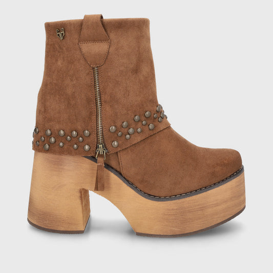 Botín Plataforma Camel Mujer 15045