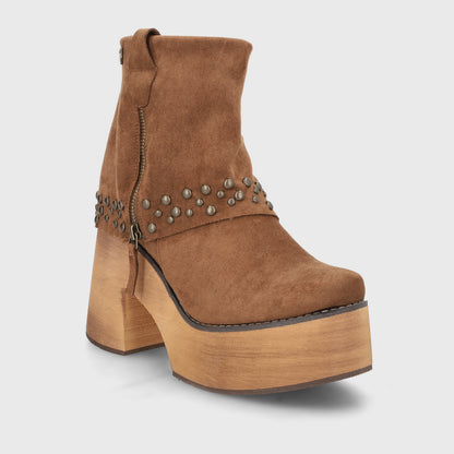 Botín Plataforma Camel Mujer 15045