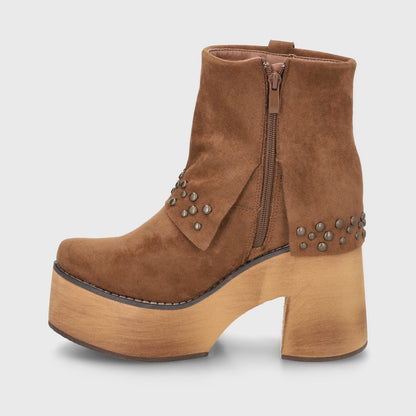 Botín Plataforma Camel Mujer 15045