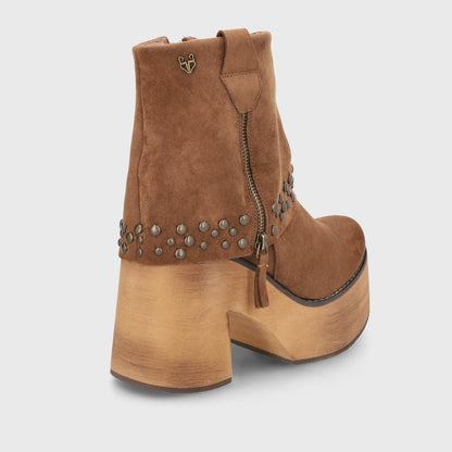 Botín Plataforma Camel Mujer 15045