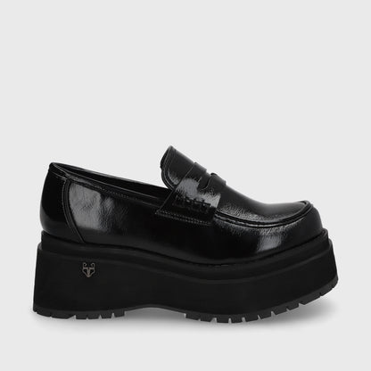 Zapato Plataforma Negro Mujer 15098