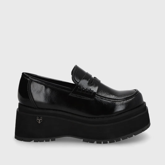 Zapato Plataforma Negro Mujer 15098