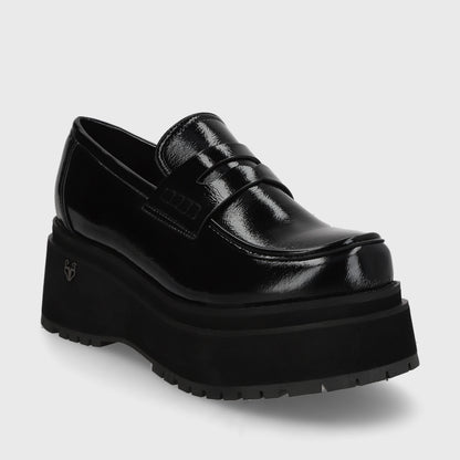 Zapato Plataforma Negro Mujer 15098