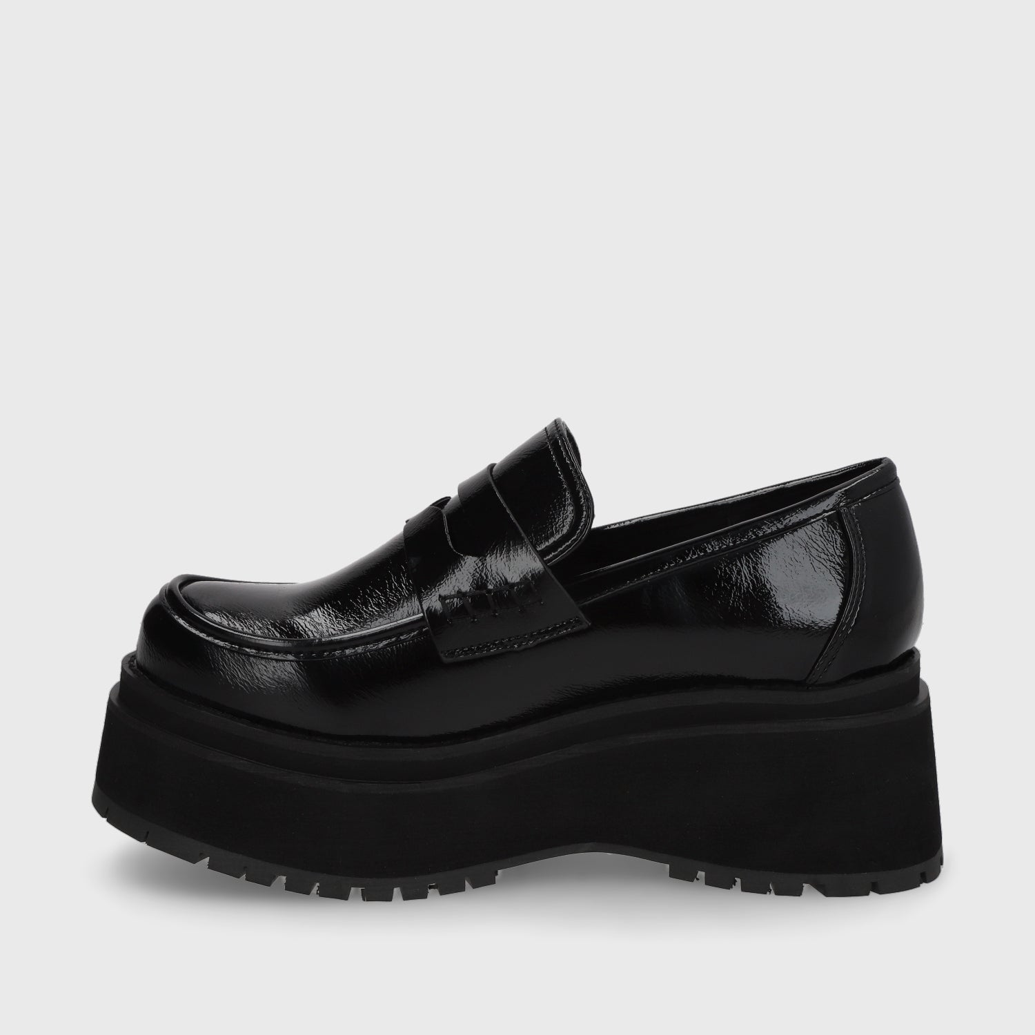 Zapato Plataforma Negro Mujer 15098