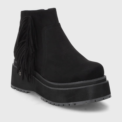 Botin Plataforma Negro Mujer 1509A