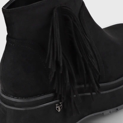 Botin Plataforma Negro Mujer 1509A