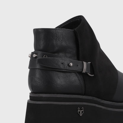 Botin Plataforma Negro Mujer 1509B