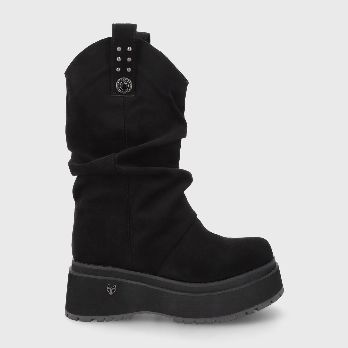Bota Plataforma Negra Mujer 1509C