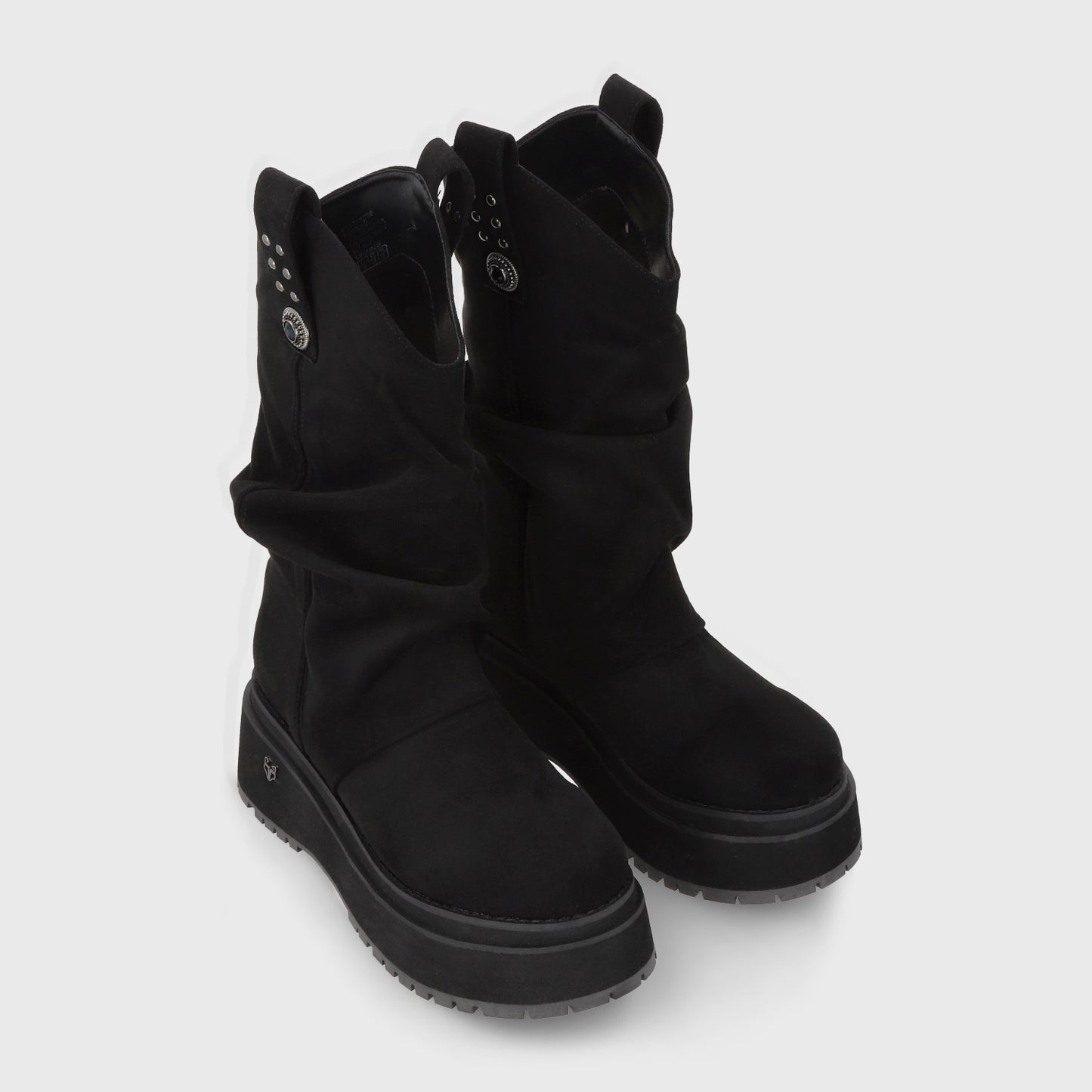 Bota Plataforma Negra Mujer 1509C