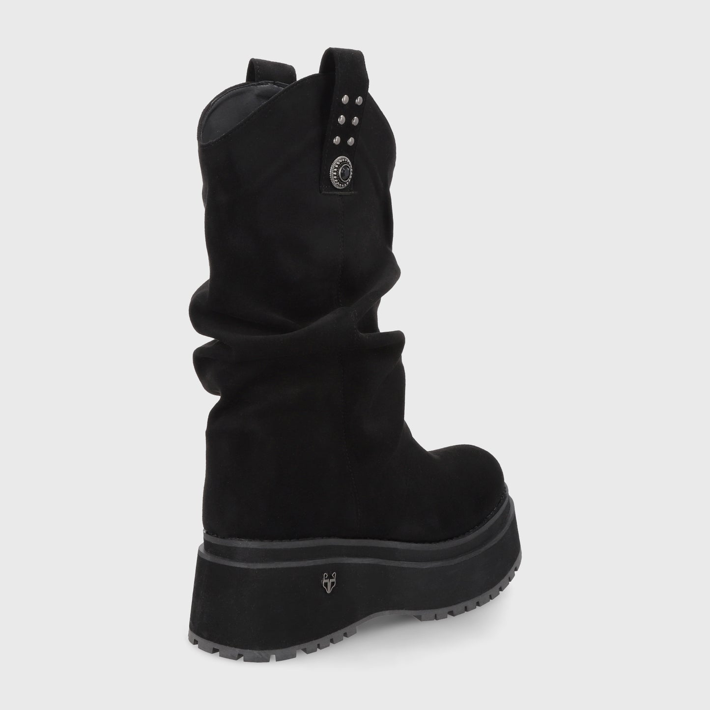 Bota Plataforma Negra Mujer 1509C