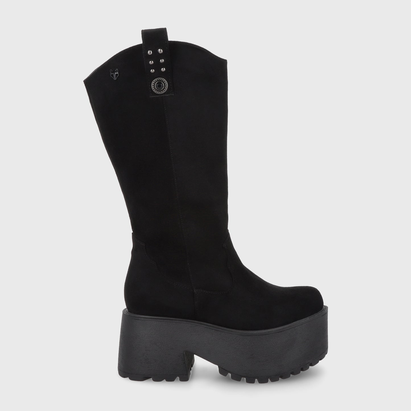 Bota Plataforma Negra Mujer 15170