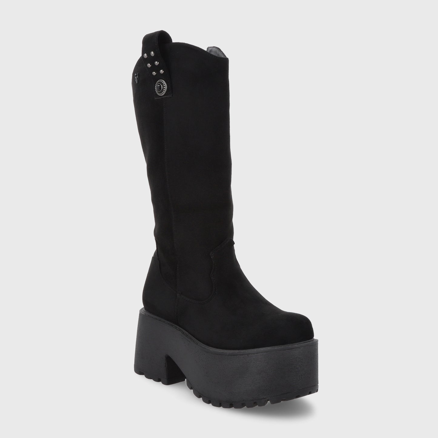 Bota Plataforma Negra Mujer 15170