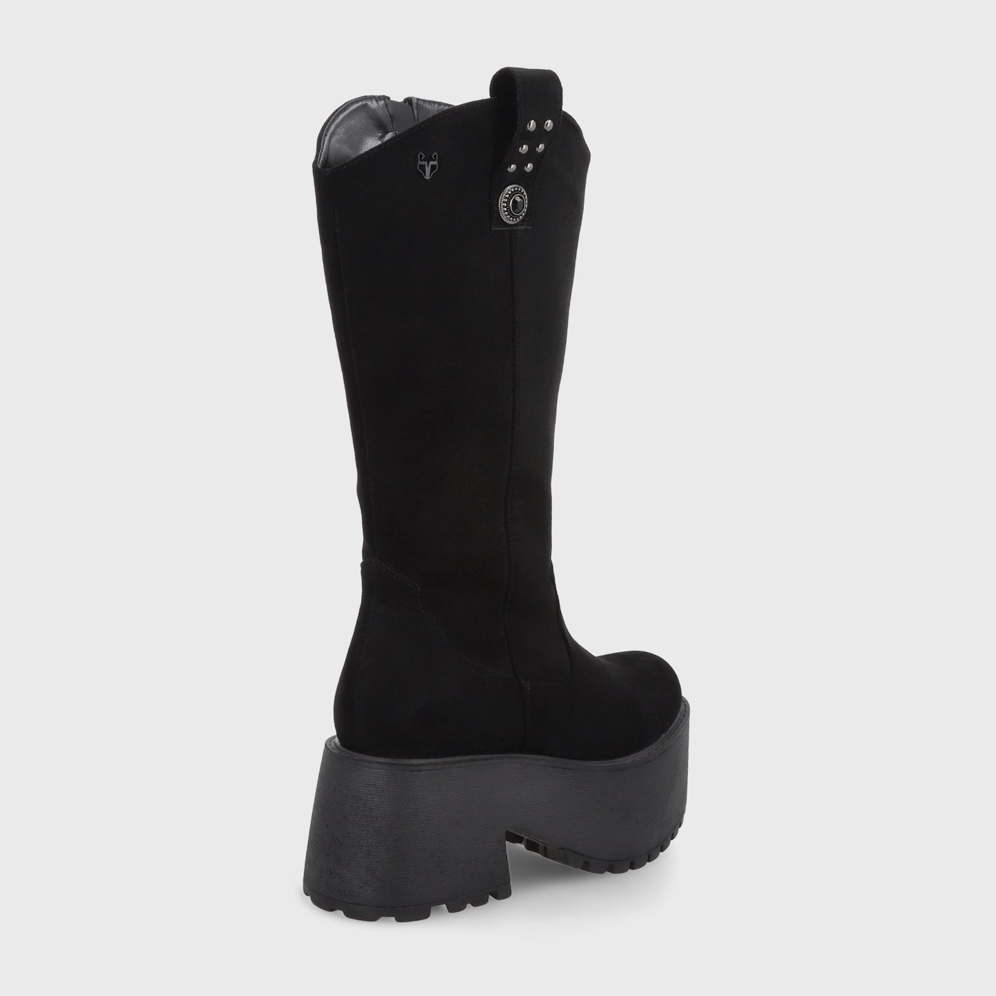 Bota Plataforma Negra Mujer 15170