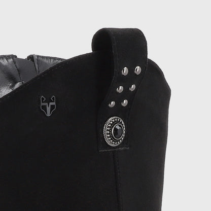 Bota Plataforma Negra Mujer 15170