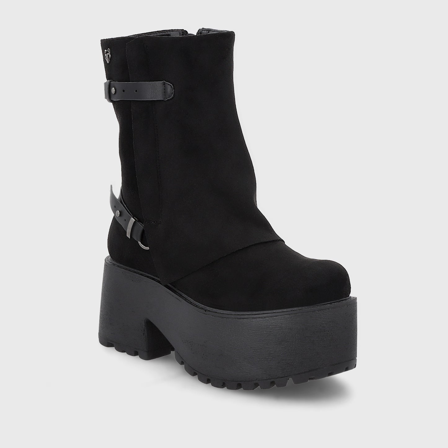 Botin Plataforma Negro Mujer 15179