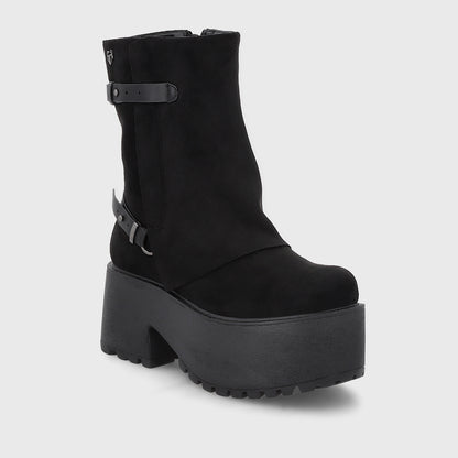Botin Plataforma Negro Mujer 15179