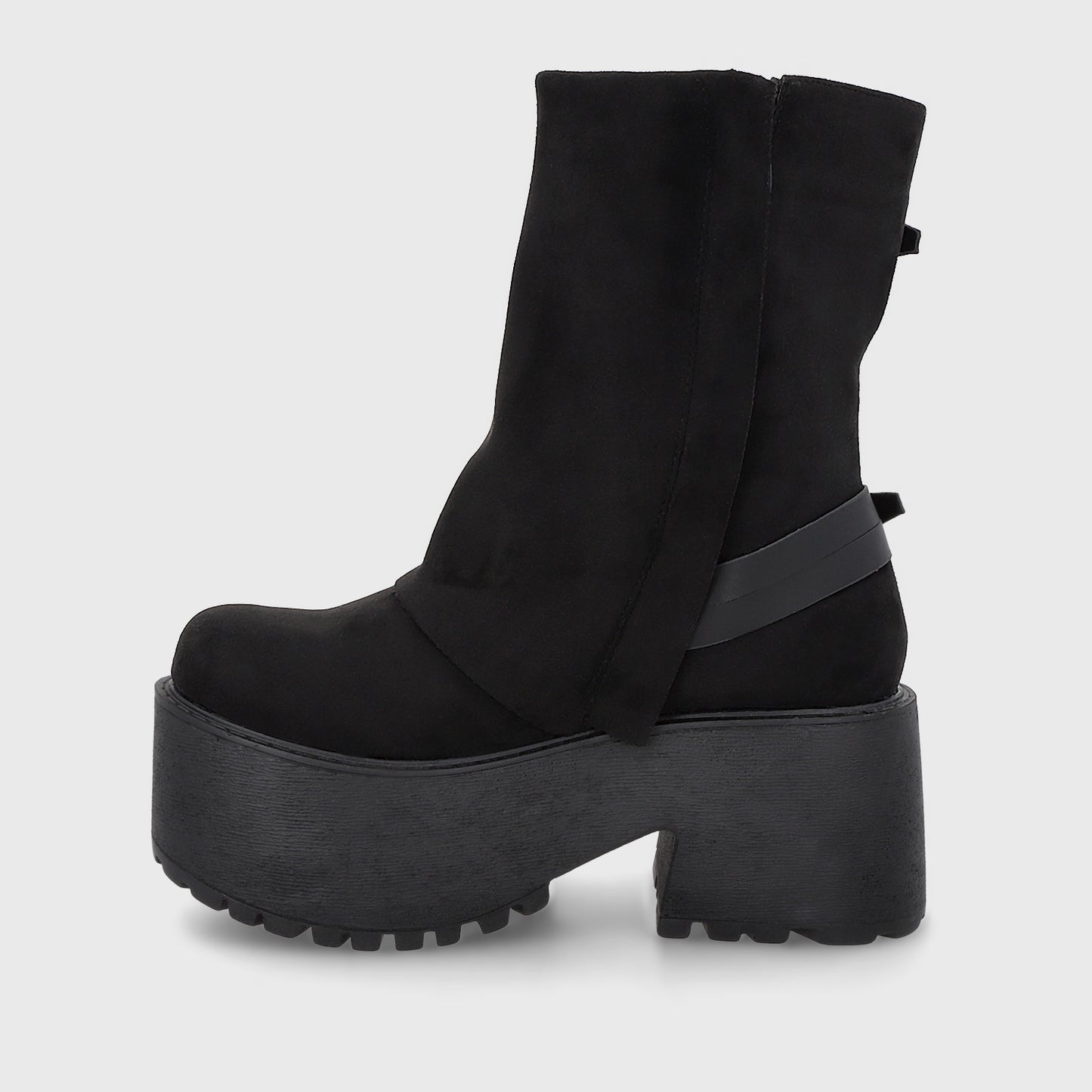 Botin Plataforma Negro Mujer 15179