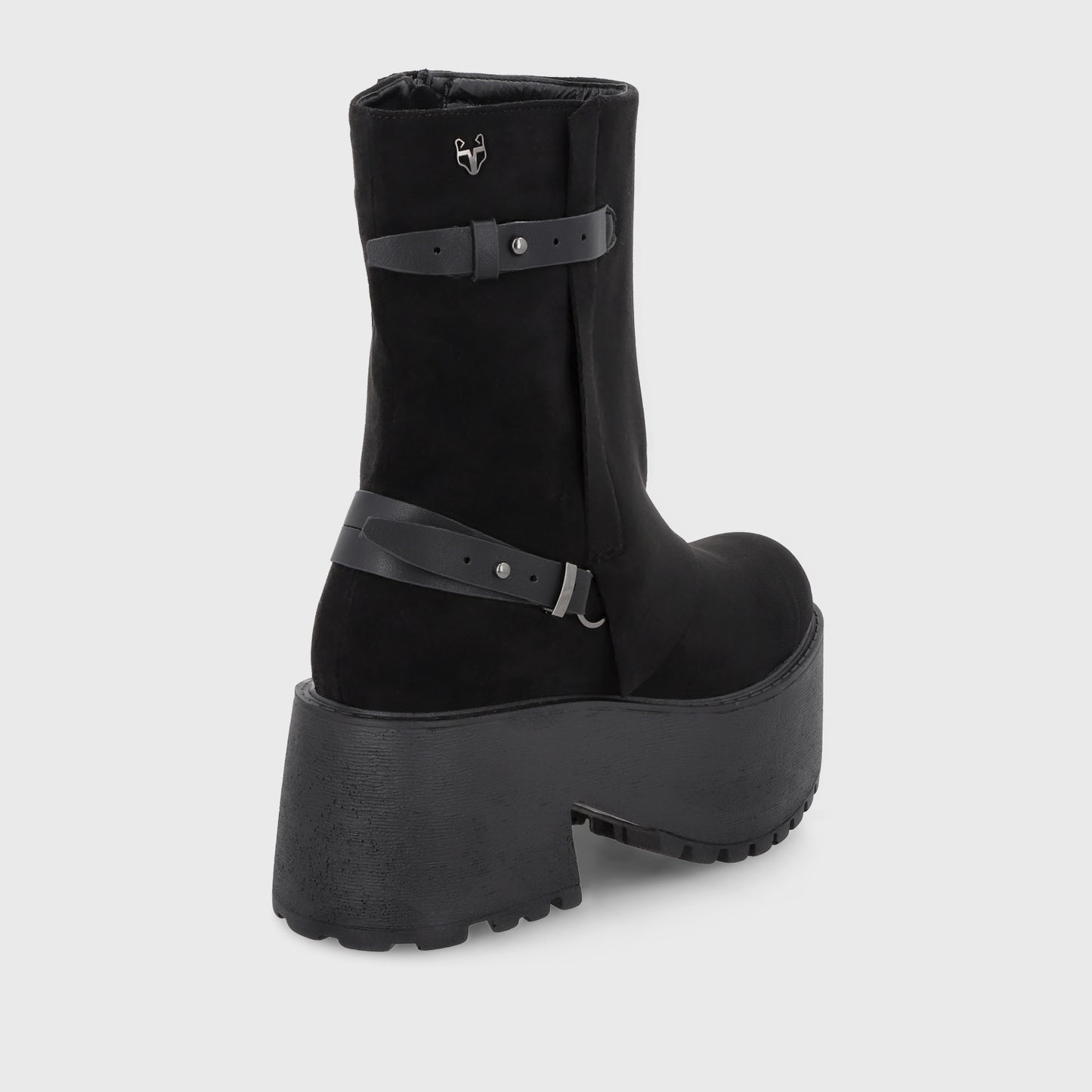 Botin Plataforma Negro Mujer 15179