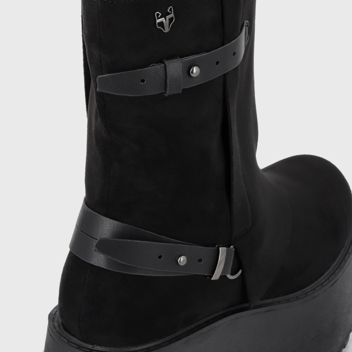 Botin Plataforma Negro Mujer 15179