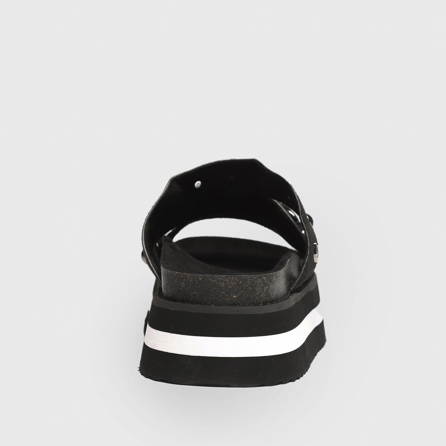 Sandalia Plataforma Negra Mujer 15260