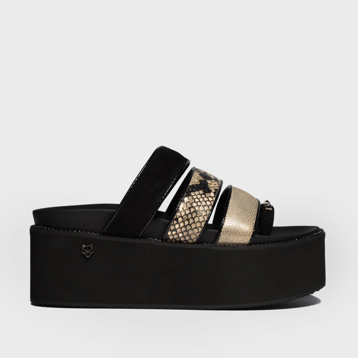 Sandalia Plataforma Animal Print Mujer 15662