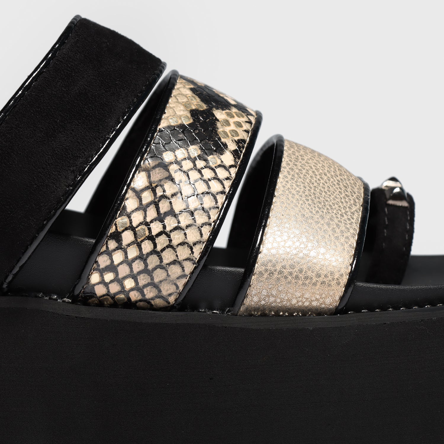 Sandalia Plataforma Animal Print Mujer 15662