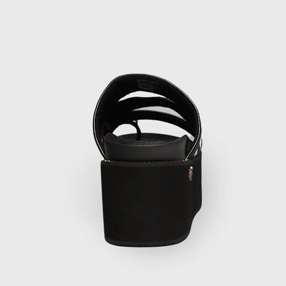 Sandalia Plataforma Animal Print Cuero Mujer 15662