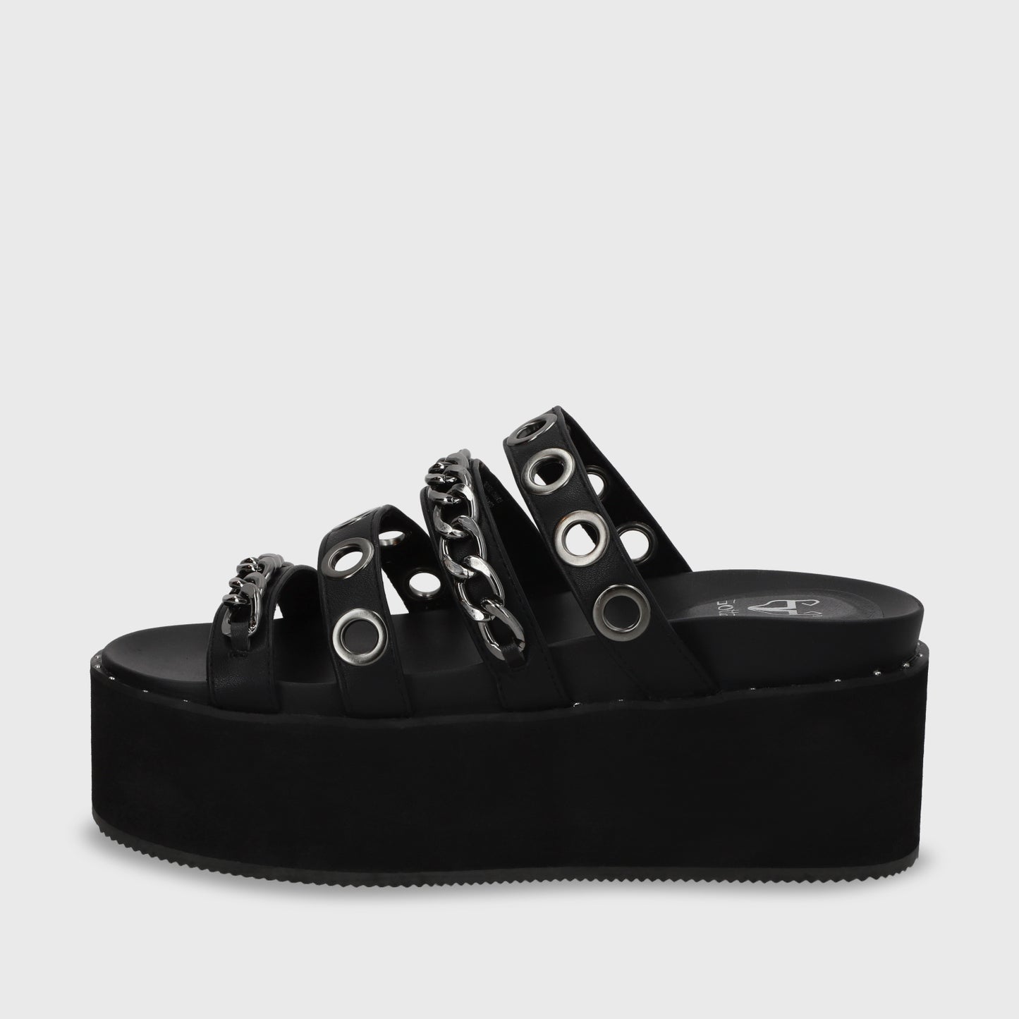 Sandalia Plataforma Negro Mujer 1566C