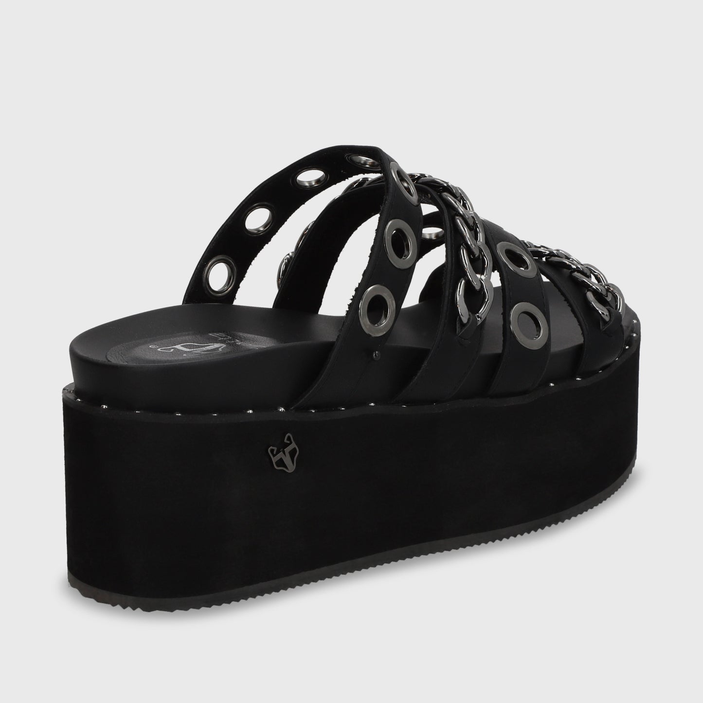 Sandalia Plataforma Negro Mujer 1566C