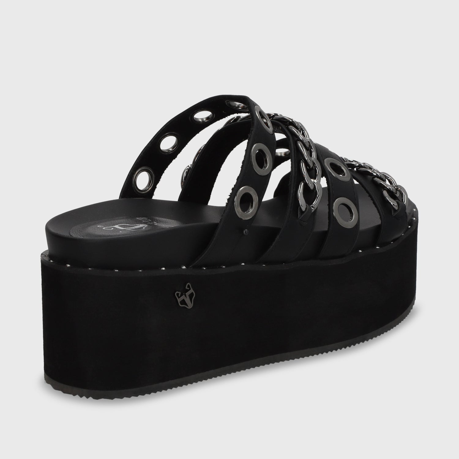 Sandalia Plataforma Negro Mujer 1566C