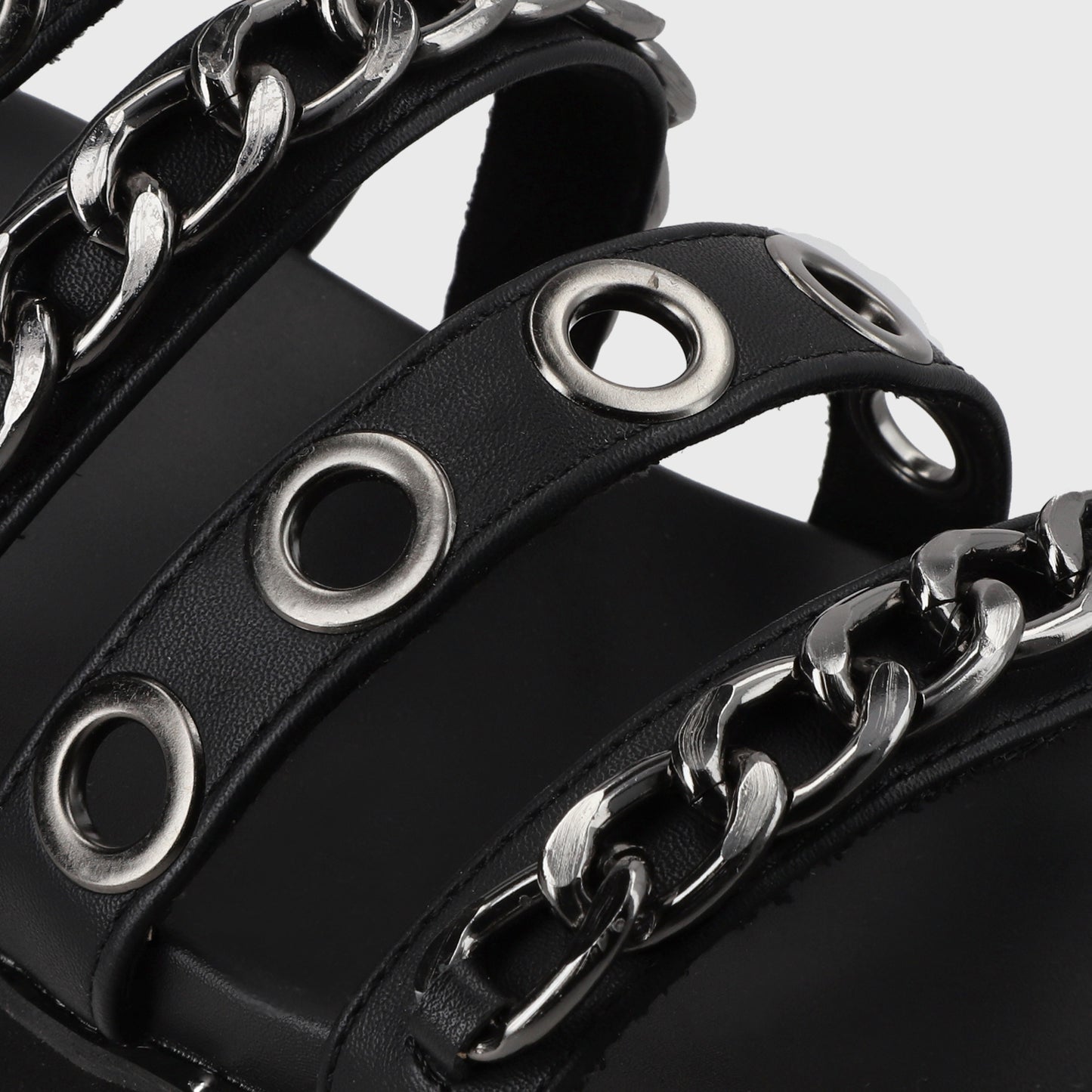 Sandalia Plataforma Negro Mujer 1566C