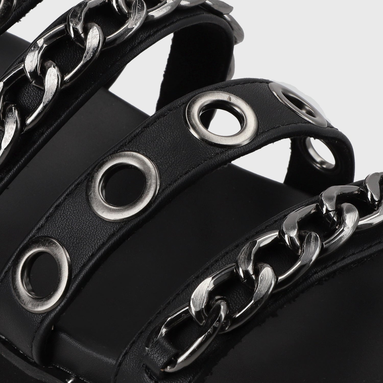 Sandalia Plataforma Negro Mujer 1566C