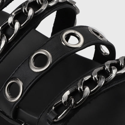 Sandalia Plataforma Negro Mujer 1566C