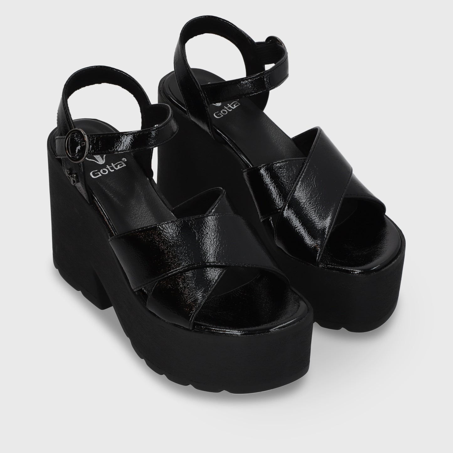 Sandalia Negra Mujer 15692