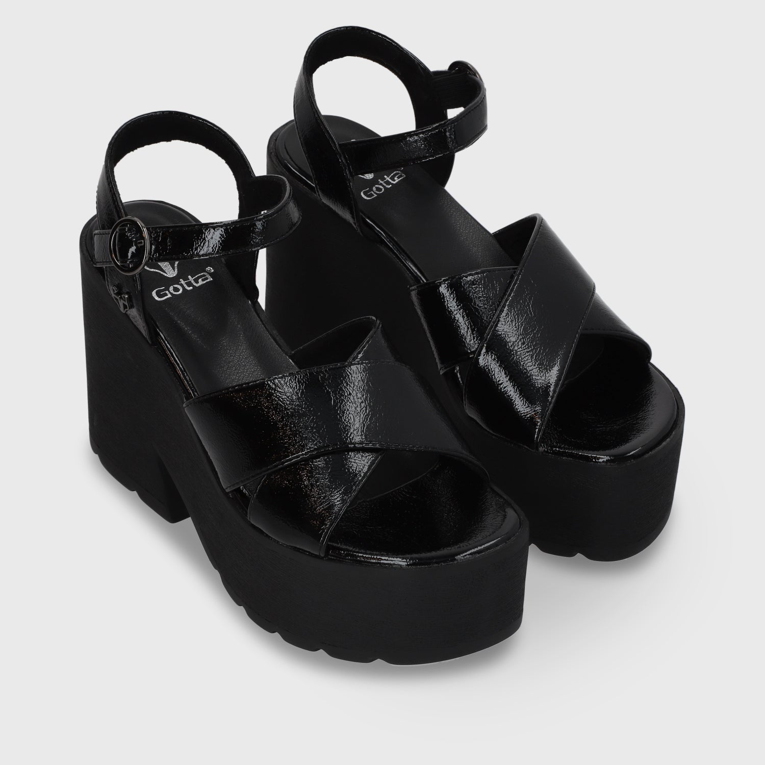 Sandalia Negra Mujer 15692