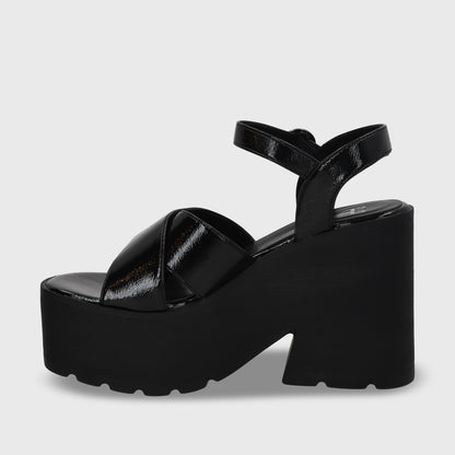Sandalia Negra Mujer 15692