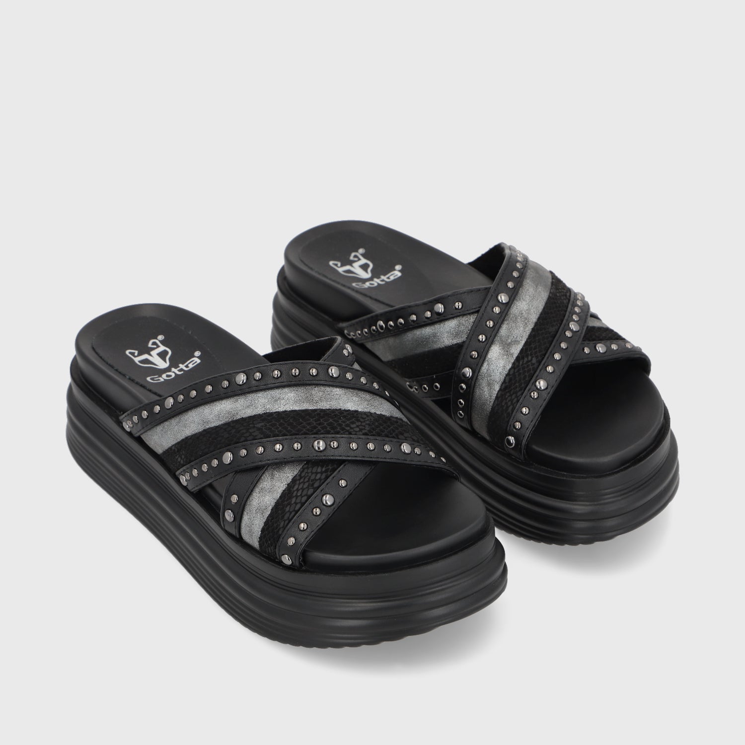 Sandalia Negra A Mujer 1571A